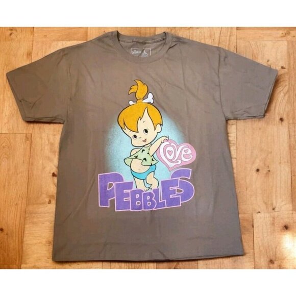 The Flintstones Pebbles Graphic T-shirt Men's Size L Brown Civil Assets Collab - Picture 1 of 5